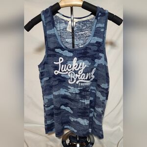 Ladies Lucky Brand camo tank top, Med